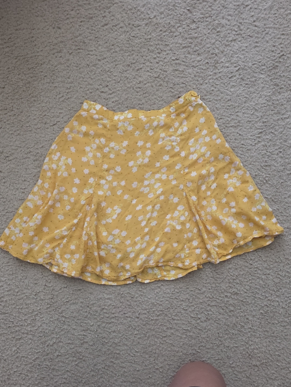 Billabong Yellow Floral Skater Skirt